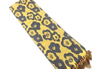 花模様織り出し　半幅帯（長尺）